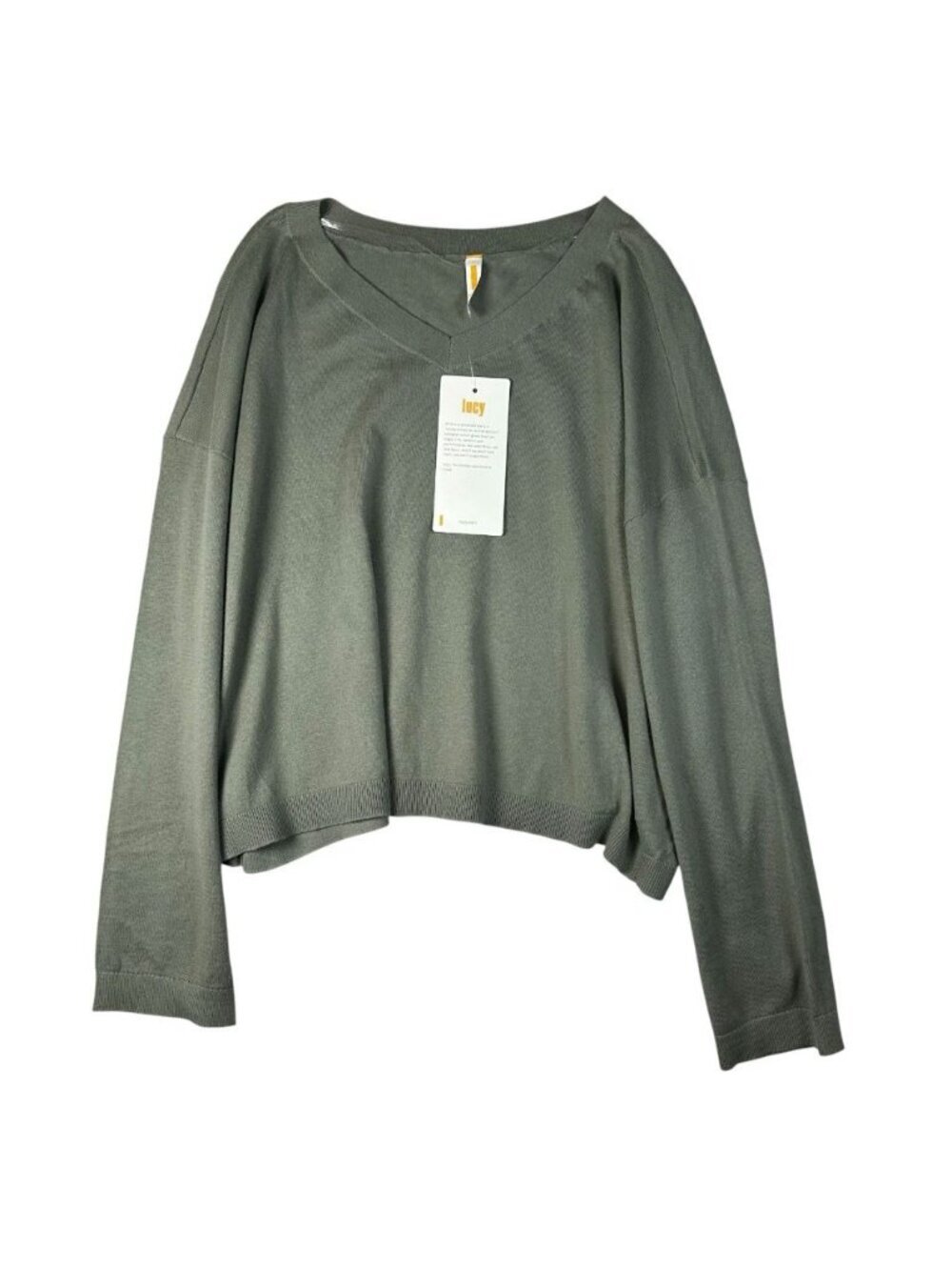 Lucy Activewear Daily Intention Sweater Moss Green Athleisure XL